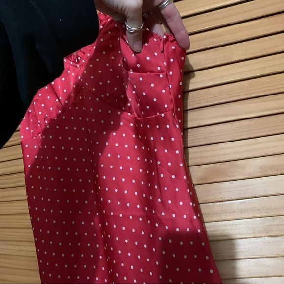 Red/White Maxi Holiday Dress Size Small - Picture 6 of 8